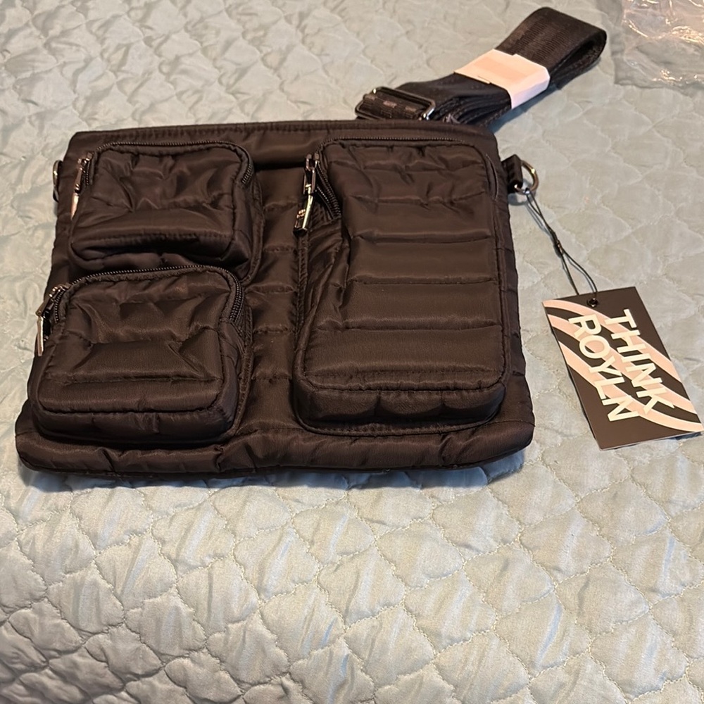 THINK ROYLN Black Belt Bag with Tactical Design